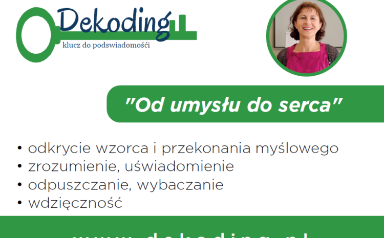  W piątek 8 lipca br. o godz. 17.00 Stowarzyszenie BIORAD zaprasza na wykład pt. „Dekoding – klucz do podświadomości” – prowadzi Jadwiga Spychała